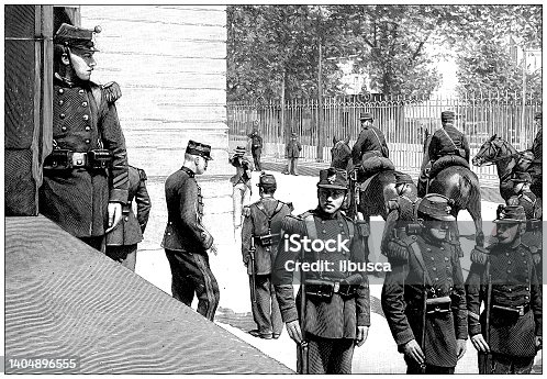 istock Antique illustration: Alfred Dreyfus affair, Rennes 1404896555