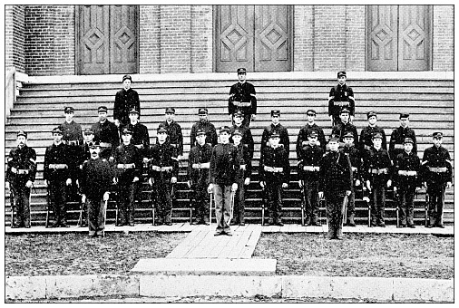 Antique photograph from Lawrence, Kansas, in 1898: Usher Guards