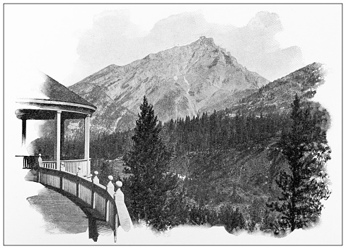 Antique travel photographs of Canada: Banff
