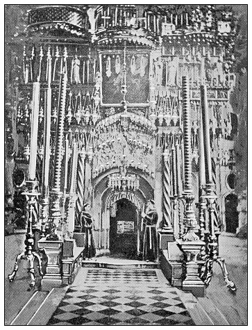Antique travel photographs of Jerusalem and surroundings: The Holy Sepulchre