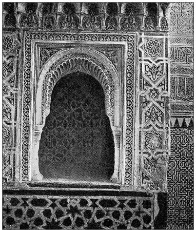 Antique travel photographs of Spain: Alhambra details