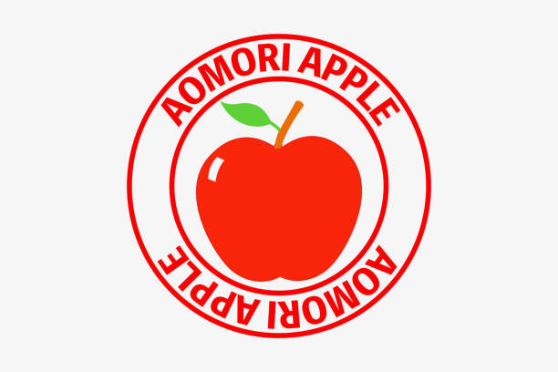 illustrazioni stock, clip art, cartoni animati e icone di tendenza di aomori mela - tomori