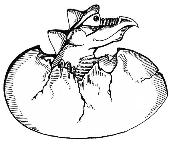 Art - Dinosaur vector art illustration