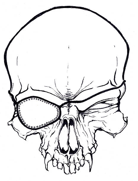 Art  - Pirate Skull vector art illustration