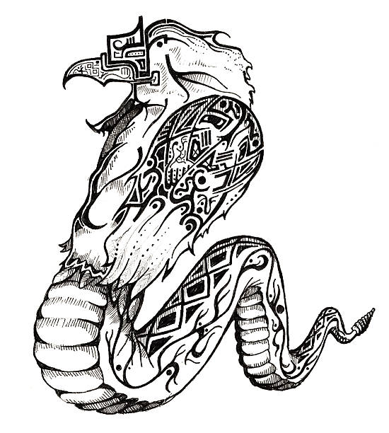 Art - Tribal Snake vector art illustration