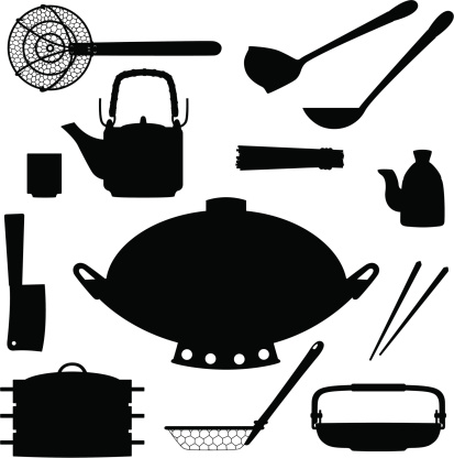Asian Cookware Silhouettes