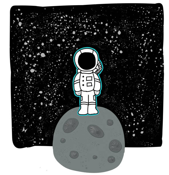 illustrazioni stock, clip art, cartoni animati e icone di tendenza di astronauta - demiral