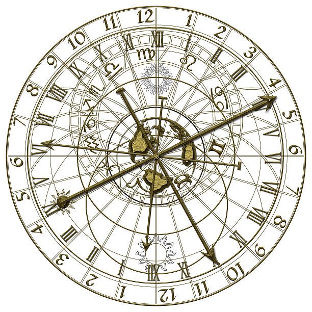 Astronomical Clock vector art illustration