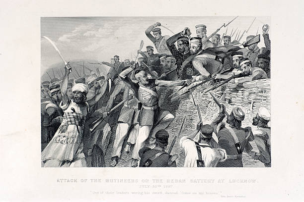 1857年のインド大反乱のストックイラスト素材