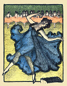 istock Ballet dancer dancing on stage ballet in ballroom art nouveau 1897 1350895845