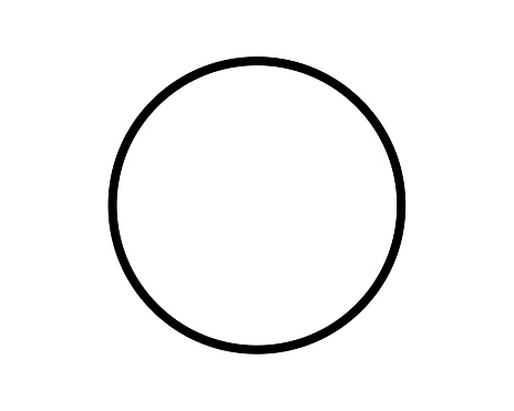 Schönes Kreissymbol Ist Schwarzweiß Weißer Hintergrund Linear Flach