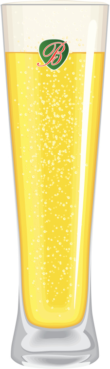 Beer in flute glass