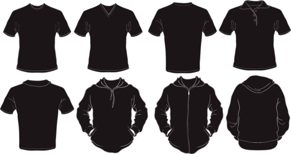 black male shirts template