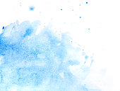 istock Blue abstract watercolor of splashing water 679129382
