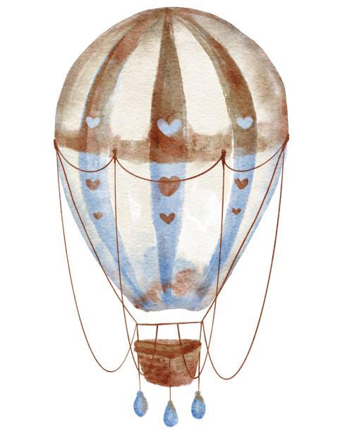 Blue big balloon vector art illustration