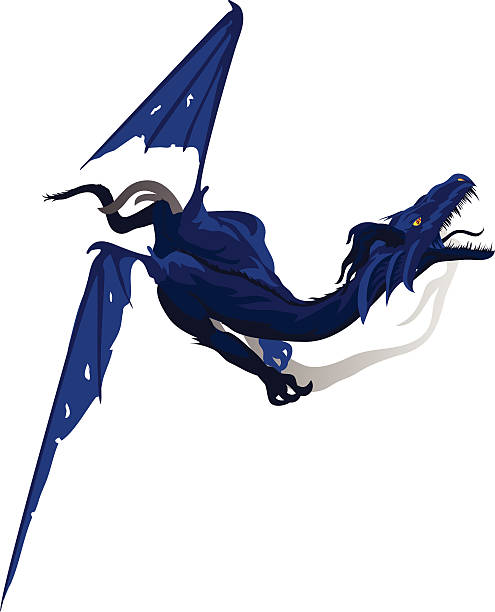 ilustraciones, imágenes clip art, dibujos animados e iconos de stock de blue dragon - drake