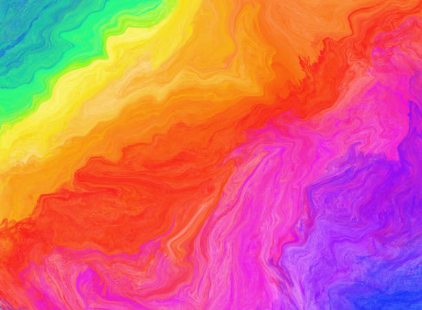 Bright rainbow colors abstract background Bright rainbow colors watercolor abstract background. Contrast colorful vibrant watercolour texture for software, ui design, web, apps wallpaper, banner lgbtq stock illustrations