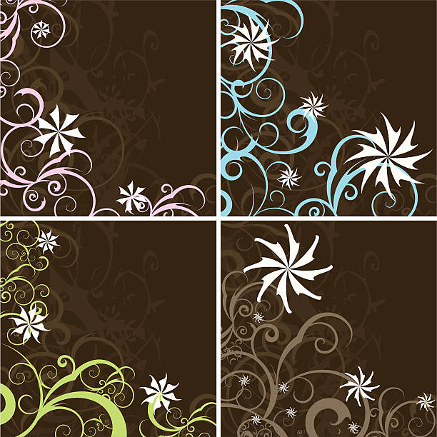 Brown decorative backgrounds vector art illustration