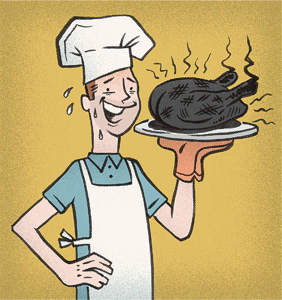 ilustraciones, imágenes clip art, dibujos animados e iconos de stock de quemado turquía - thanksgiving diner