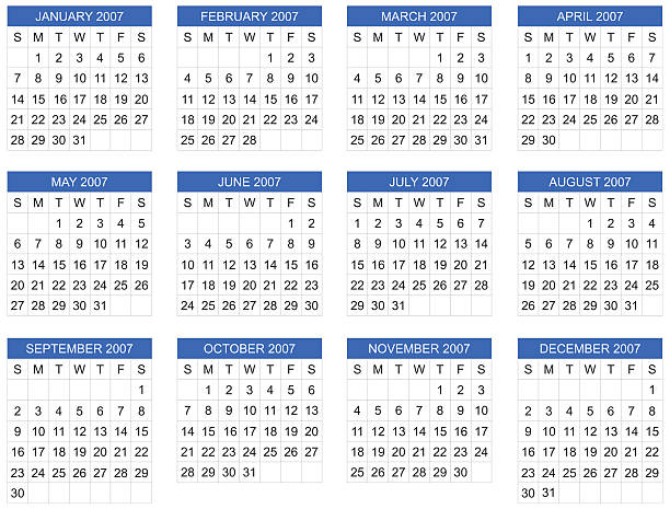 45 2007 Calendar Stock Photos Pictures Royalty Free Images Istock