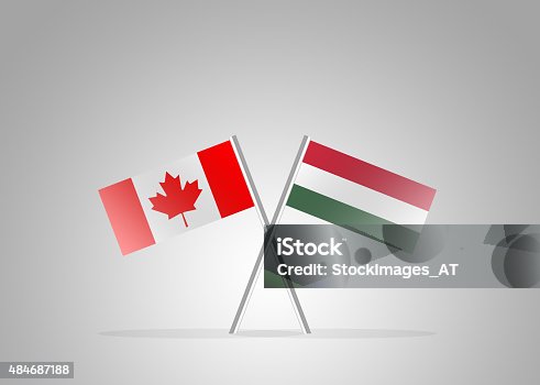 istock Canadian Hungarian Friendship - Flag Series 484687188
