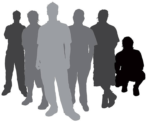 Casual Silhouettes 02 vector art illustration
