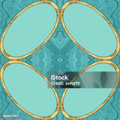 istock Ceramic tile pattern. Modern ornament. Geometric seamless pattern. Illustration in stained glass style. Geometric openwork. Art deco. Print for wallpaper, T-shirts, linens or wrapping, textile 1365072971