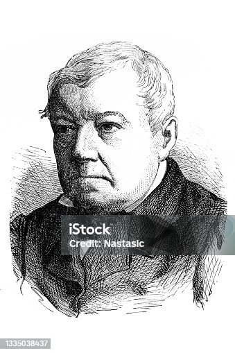 istock Christian Friedrich Schönbein (1799 - 1868) German-Swiss chemist who is best known for inventing the fuel cell (1838) and his discoveries of gun cotton and ozone 1335038437