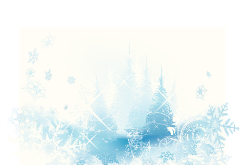 Christmas background with trees