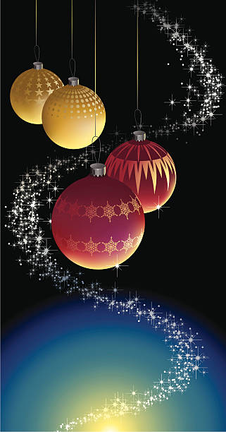 Christmas Balls vector art illustration