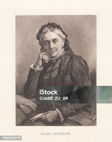 istock Clara Schumann (1819-1896), German musician and composer, engraving, published 1896 1165305578