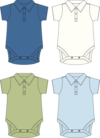 Classic Little Boys Polo Bodies/Union suits