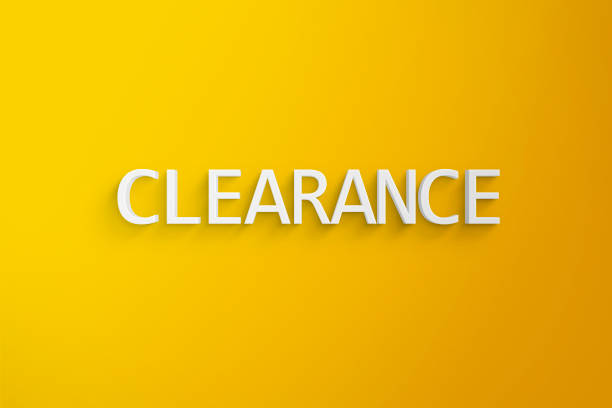 clearance 3D text on isolated pink pastel background. vector art illustration