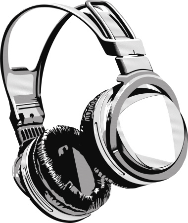 Close up of audio headphones