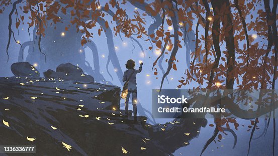 istock collecting the glowing leaves 1336336777