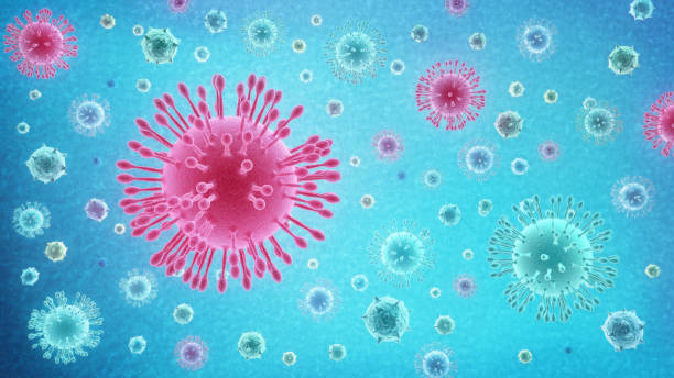 코로나 바이러스 질병의 개념 3d 그림 - covid stock illustrations
