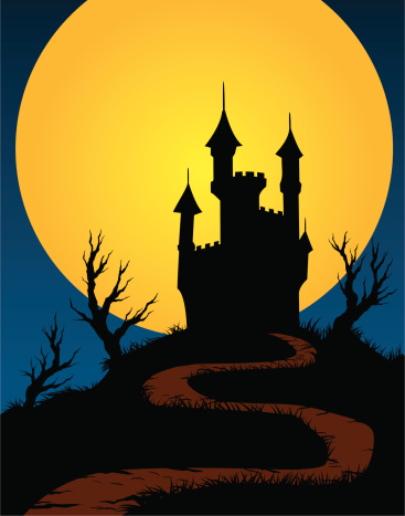 creepy haunted castle