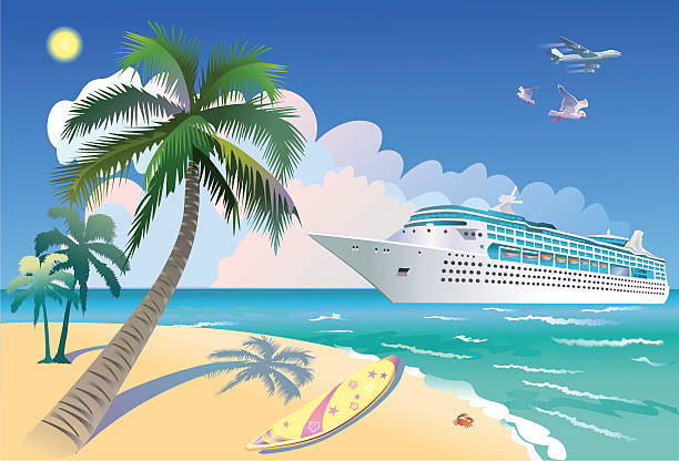 Royalty Free Cruise Ship Caribbean Clip Art, Vector Images