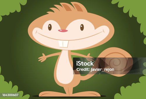 istock Cute squirrel with open arms 164300607