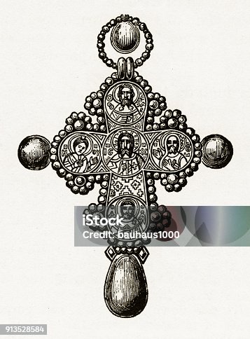 istock Dagmar Cross with Christian Symbolism Engraving 913528584