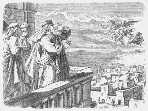 David Sees The Angel Of Pestilence Stock Illustration - Download ...