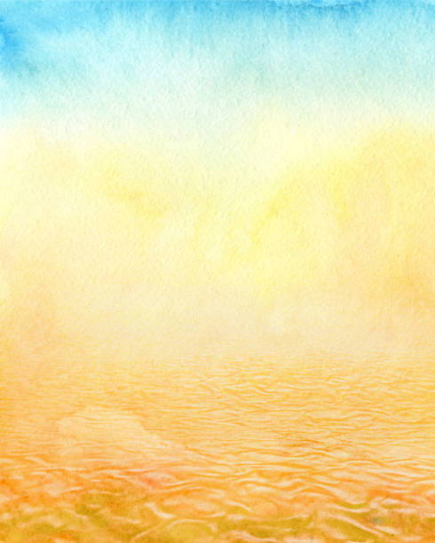 desert, watercolor background desert, watercolor background desert area backgrounds stock illustrations