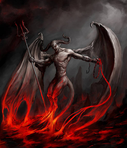 Devil Devil. Art project devil stock illustrations