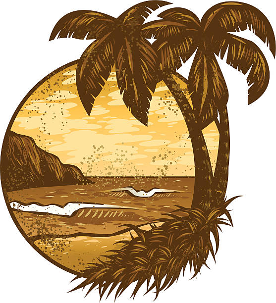 dirty hawaii hawaiian looking design with grunge big island hawaii islands stock illustrations