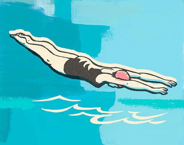 Female Swimmer Clip Art, Vector Images & Illustrations - iStock