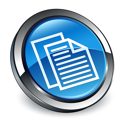 Document Pages Icon 3d Blue Round Button Stock Document Pages Icon 3d Blue Round Button Stock