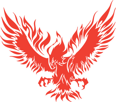 Eagle in Flames Vehicle Graphic (Vector)