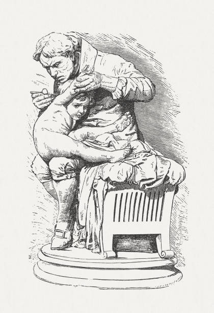 edward jenner (1749-1823), english doctor, wood engraving, published in 1881 - 天花病毒 幅插畫檔、美工 圖案、卡通及圖標