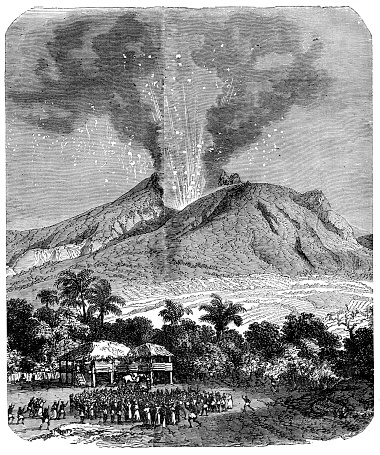 In 295 CE, an eruption of Mount Pelée on the island Martinique resulted in the decimation of the island's population.
Original edition from my own archives
Source : 