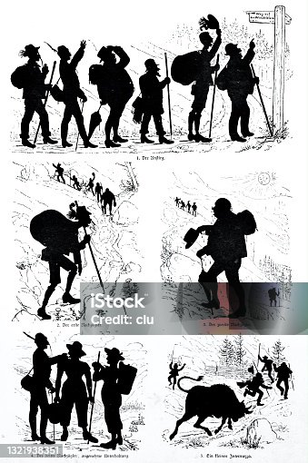 istock Excursion experiences while hiking, silhouettes 1321938351